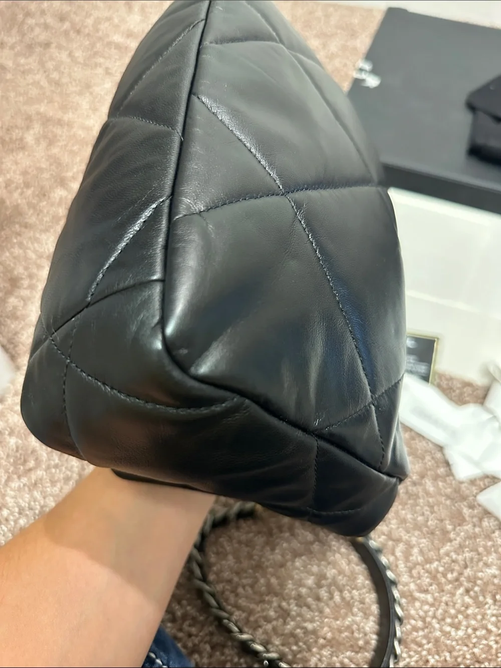 Chanel 19 small goatskin